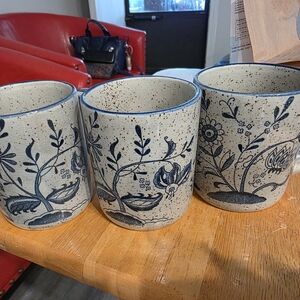 Floral Patterned Ceramic Mugs